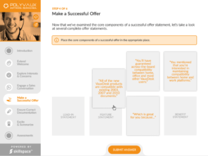 elearning example of onboarding sales module created with Articulate Storyline 360