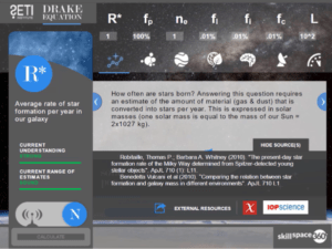 eLearning example of how to use Drake's Formula
